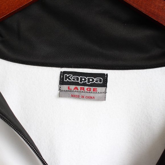 Kappa Black & White Monochrome Track Jacket - Picture 6 of 6